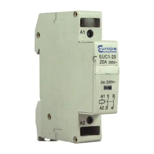 Europa Contactor, 24 V ac Coil, 2-Pole, 20 A, 4 kW, 2NO, 240 V ac - EUC1-20-2NOB product image