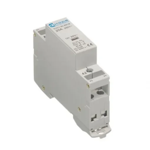 Europa Contactor, 24 V ac Coil, 2-Pole, 20 A, 4 kW, 2NC, 240 V ac - EUC1-20-2NCB product image