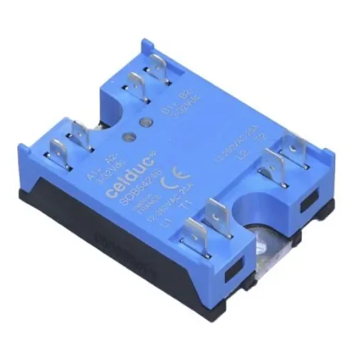 Celduc SOB8 Series Solid State Relay, 2 x 35 A Load, Panel Mount, 600 V ac Load, 30V ac/dc Control - SOB863860 product image