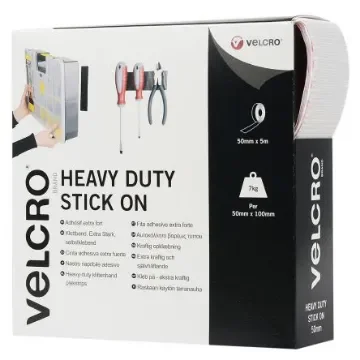 Velcro White Hook & Loop Tape, 50mm x 5m - VEL-EC60244 product image