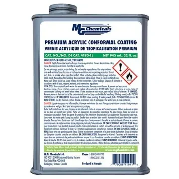 MG Chemicals Clear Acrylic Conformal Coating, 1 L Tin, -65°C min, +125°C max - 419D-1L product image