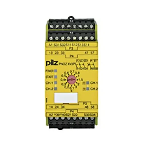 Pilz PNOZ X PNOZ XV3P Emergency Stop Safety Relay, 24V dc, Dual-Channel, 3 Safety Contacts - 777512 product image