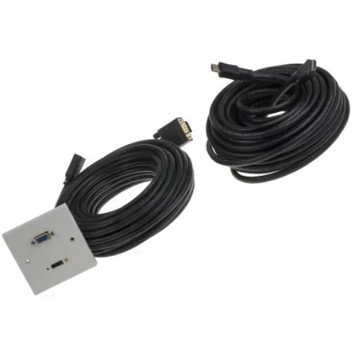 RS PRO Single Gang 2 Way Female HDMI, SVGA Faceplate - 9194022 product image