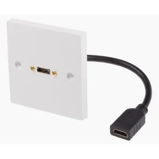 RS PRO Single Gang 1 Way Female HDMI Faceplate - 9194062 product image