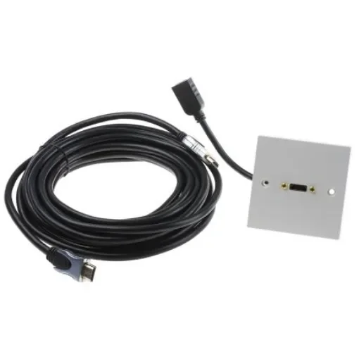 RS PRO Single Gang 1 Way Female HDMI Faceplate - 9194069 product image