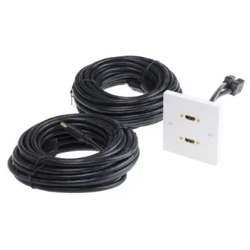 RS PRO Single Gang 2 Way Female HDMI Faceplate - 9194084 product image