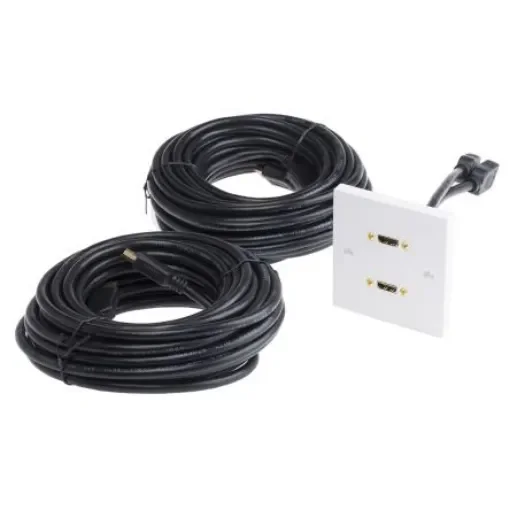 RS PRO Single Gang 2 Way Female HDMI Faceplate - 9194084 product image