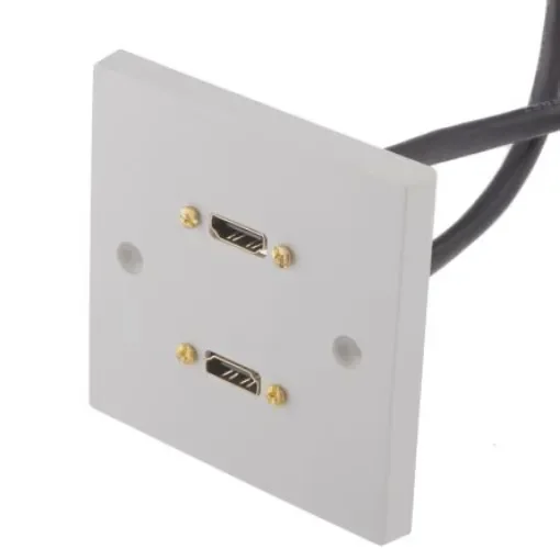 RS PRO Single Gang 2 Way Female HDMI Faceplate - 9194090 product image