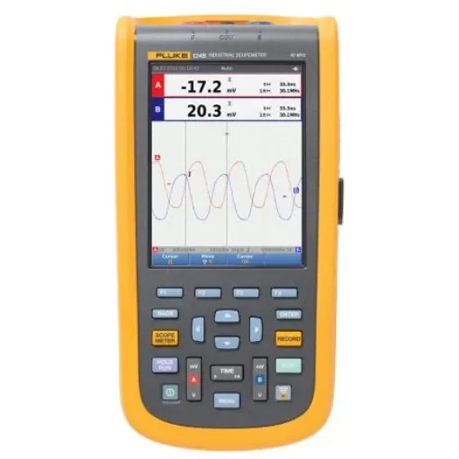 Fluke 124B ScopeMeter 120B Series, 40MHz Handheld Oscilloscope, 2 Analogue Channels - FLUKE-124B/INT product image
