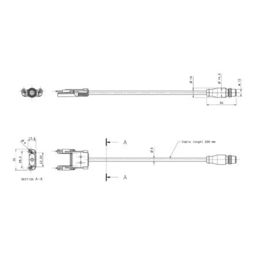 ABB Sensor Actuator Cable - 2TLA022315R0200  M12-C02PT6RB product image