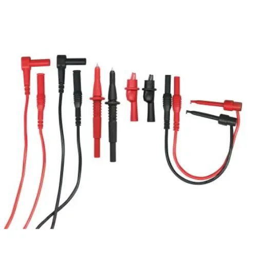 Extech Test Lead Kit With Two Alligator Clips With Removable Insulators, Two Plunger Mini Hooks - TL809 product image