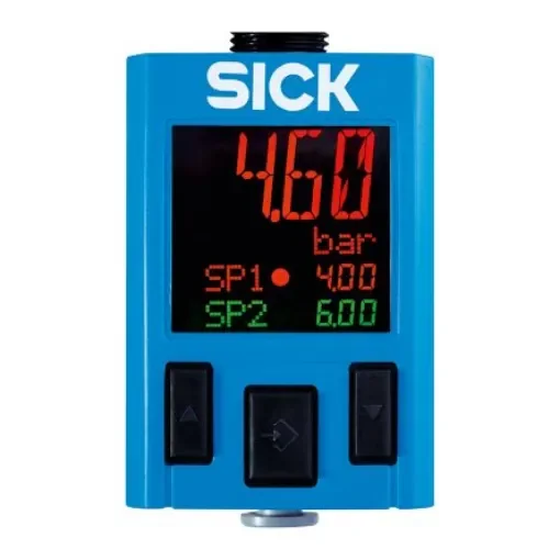 SICK IO-Link Pressure Switch, 4 mm Pneumatic Hose, G 1/4 Female, M12 4-Pin -1bar to 1bar - PAC50-BCD product image