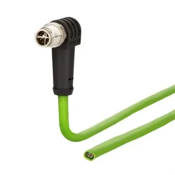 Metz-Connect30064271, 1m Cat6a, Green M12 to Male, Shielded, Unterminated Polyurethane Sheath product image