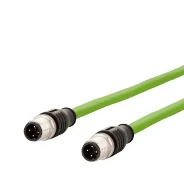 Metz-Connect30064243, 2m Cat5e, Green M12 to Male M12 Male, Shielded, Unterminated Polyurethane Sheath product image