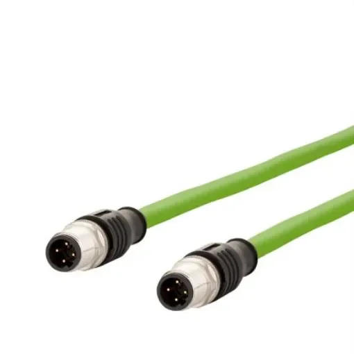 Metz-Connect30064243, 2m Cat5e, Green M12 to Male M12 Male, Shielded, Unterminated Polyurethane Sheath product image