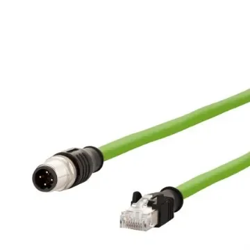 Metz-Connect30064278, 1m Cat5e, Green M12 to Male RJ45 Male, Shielded, Unterminated Polyurethane Sheath product image