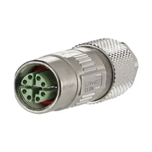 Metz-Connect Industrial Circular Connectors, 8 Contacts, Screw, M12 Connector, Socket, Male, IP67, 30044475 Series product image
