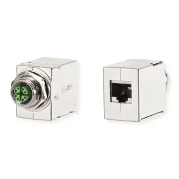 Metz-Connect 30044489 Series RJ45 Jack Ethernet Coupler, Cat6a, Shielded product image
