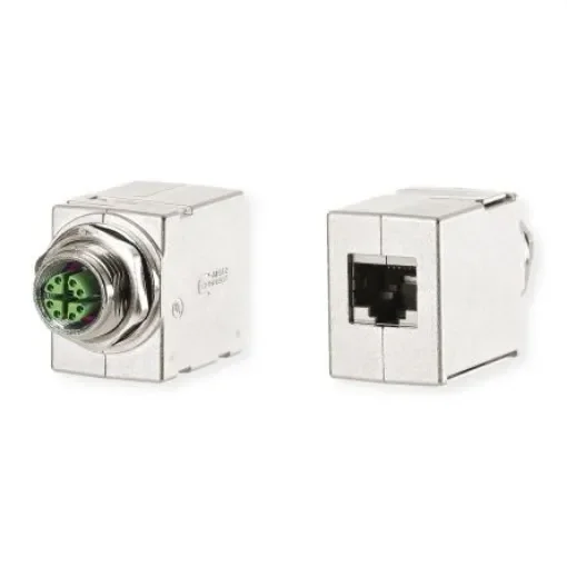 Metz-Connect 30044489 Series RJ45 Jack Ethernet Coupler, Cat6a, Shielded product image