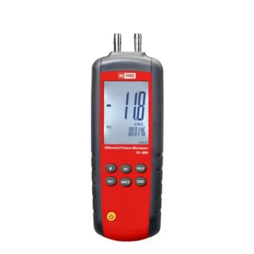 RS PRO Differential Manometer, Max Pressure Measurement 55.4inH2O - 101030 product image