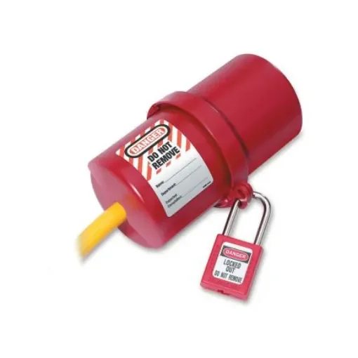 Master Lock Red Zenex Thermoplastic Plug Lockout - 488 product image