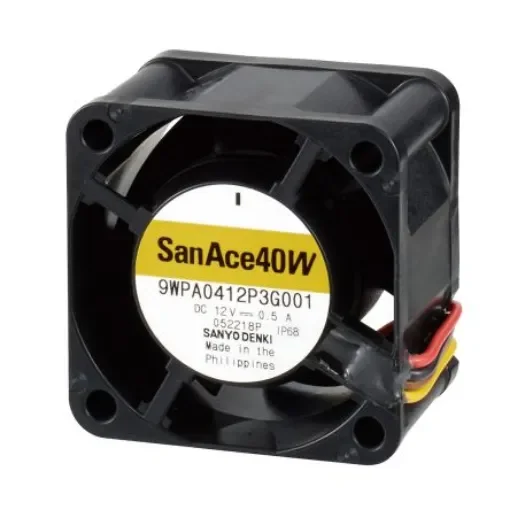 Sanyo Denki Axial Fan, 24 V dc, AC/DC Operation, 0.52m³/min, 4.1W, 170mA Max, 40 x 40 x 28mm - 9WPA0424H3001 product image