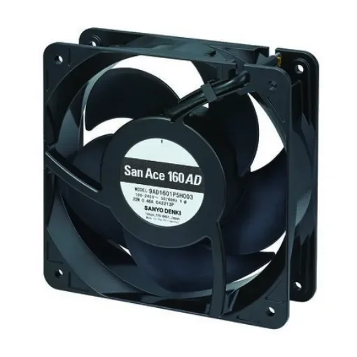 Sanyo Denki Axial Fan, 240 V ac, AC/DC Operation, 8.2m³/min, 22W, 460mA Max, 160.8 x 160.8 x 51.8mm - 9AD1601P5HT03 product image