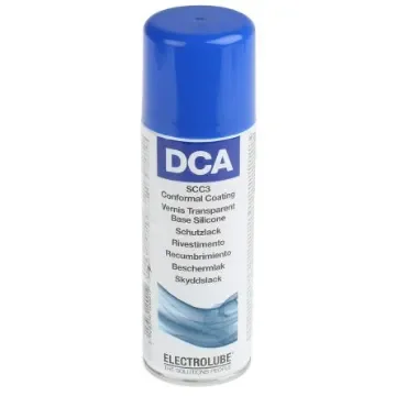 Electrolube Transparent Silicone Resin Conformal Coating, 200 ml Aerosol, -70°C min, +200°C max - DCA200H product image