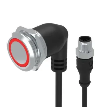 EAO 82 Series Illuminated Push Button Switch, Momentary, Panel Mount, 22mm Cutout, 1CO, Blue LED, 35V, IP65, IP67 - 82-665A.1124 product image