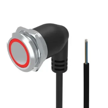 EAO 82 Series Illuminated Push Button Switch, Momentary, Panel Mount, 22mm Cutout, 1CO, Red LED, 35V, IP65, IP67 - 82-665G.2114 product image