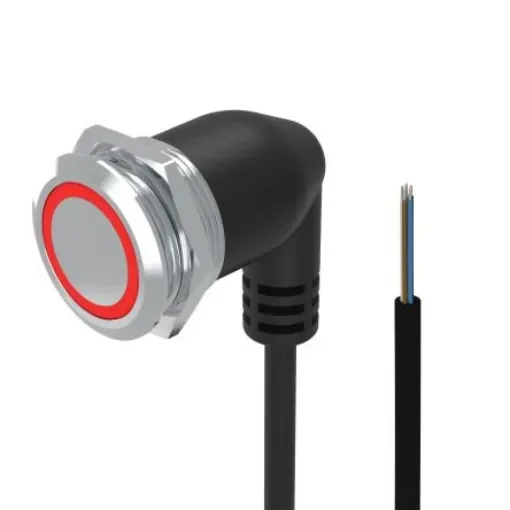 EAO 82 Series Illuminated Push Button Switch, Momentary, Panel Mount, 22mm Cutout, 1CO, Red LED, 35V, IP65, IP67 - 82-665G.2114 product image