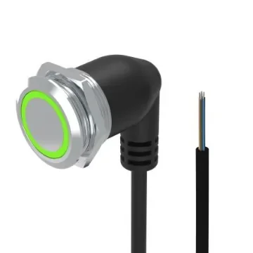 EAO 82 Series Illuminated Push Button Switch, Momentary, Panel Mount, 22mm Cutout, 1CO, Green LED, 35V, IP65, IP67 - 82-665G.2134 product image