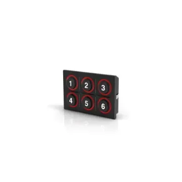 EAO IP6K9K 6 Key Illuminated Keypad - K09-00.000007 product image