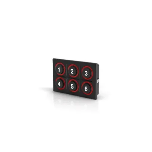 EAO IP6K9K 6 Key Illuminated Keypad - K09-00.000009 product image
