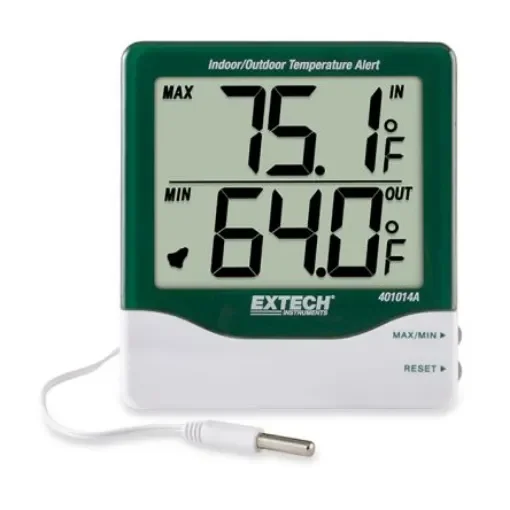 Extech 401014A LCD Digital Thermometer for Outdoor Temperature Measurement Use, +70°C Max, ±1 °C Accuracy product image