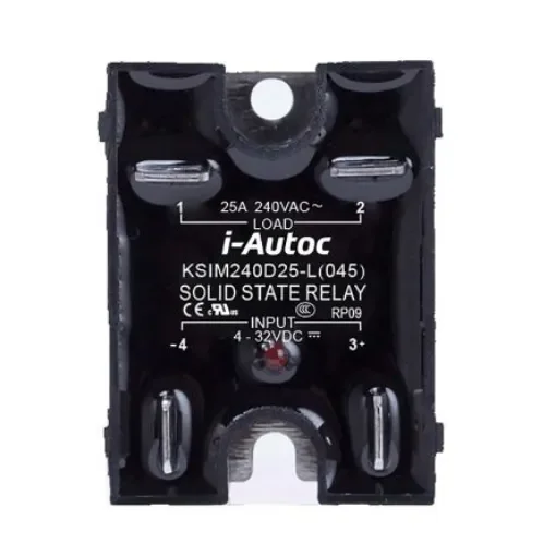 i-Autoc Solid State Relay, 25 A Load, Panel Mount, 280 V ac Load, 32 V dc Control - KSIM240D25-L 045 product image