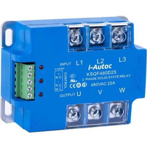 i-Autoc Solid State Relay, 80 A Load, Panel Mount, 530 V ac Load, 32 V dc Control - KSQF480D80 product image