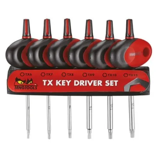 Teng Tools 6-Piece Torx Key Set, T-handle Shape - MDM706TXT product image