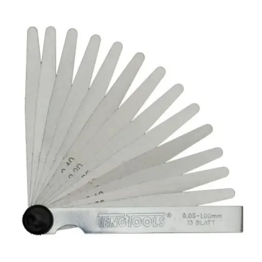 Teng Tools FG20200 Hardened Rolled Steel Feeler Gauge 0.05 - 1.0mm, 20 Blades product image