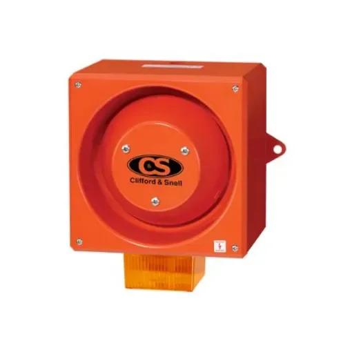 Clifford & Snell YL80 Series Amber Sounder Beacon, 230 V ac, IP66, Wall Mount, 116dB at 1 Metre - YL80/NL/A/RF/WR product image