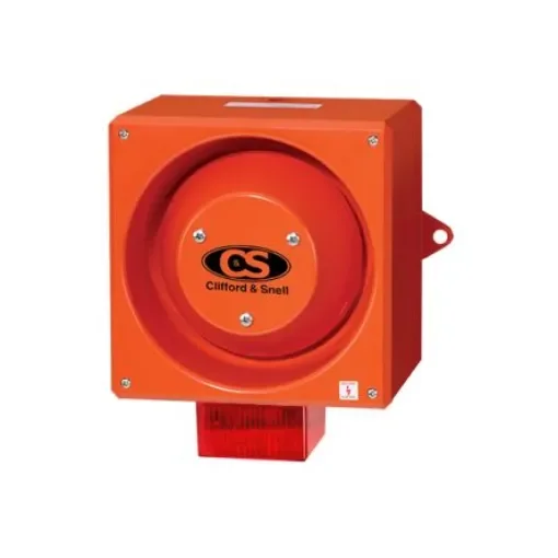 Clifford & Snell YL80 Series Red Sounder Beacon, 230 V ac, IP66, Wall Mount, 116dB at 1 Metre - YL80/NL/R/RF/WR product image