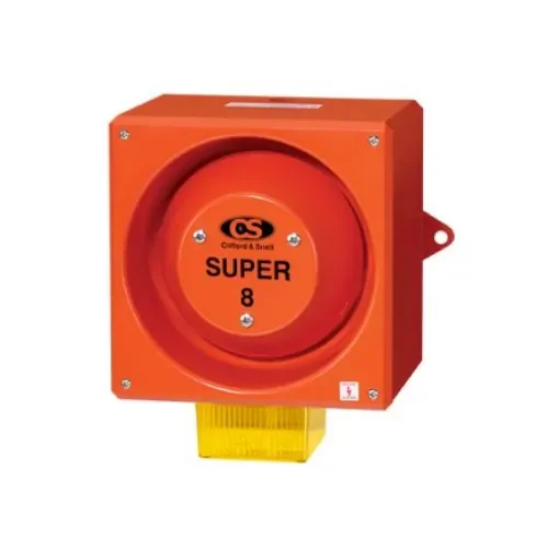 Clifford & Snell YL80 Super Series Yellow Sounder Beacon, 24 V dc, IP66, Wall Mount, 120dB at 1 Metre - YL80/DL/Y/RF/SU/WR product image