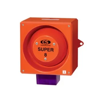 Clifford & Snell YL80 Super Series Magenta Sounder Beacon, 48 V dc, IP66, Wall Mount, 120dB at 1 Metre - YL80/FL/M/RF/SU/WR product image