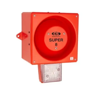 Clifford & Snell YL80 Super Hi Vis Series Clear Sounder Beacon, 24 V dc, IP66, Wall Mount, 120dB at 1 Metre - YL80/DL/C/RF/HV/SU/WR product image