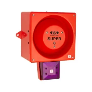 Clifford & Snell YL80 Super Hi Vis Series Magenta Sounder Beacon, 24 V dc, IP66, Wall Mount, 120dB at 1 Metre - YL80/DL/M/RF/HV/SU/WR product image