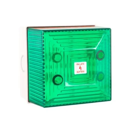 Clifford & Snell FL40 Series Green Flashing Beacon, 24 V dc, Wall Mount, Xenon Bulb, IP65 - FL40/D50/G/WN product image