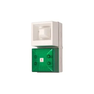 Clifford & Snell YL40 Series Green Sounder Beacon, 24 V dc, IP65, Wall Mount, 108dB at 1 Metre - YL40/DL/G/25/WN/WR(2) product image