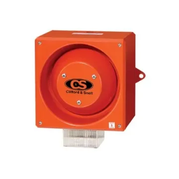 Clifford & Snell YL80 Series Clear Sounder Beacon, 48 V dc, IP66, Wall Mount, 116dB at 1 Metre - YL80/FL/C/RF/WR product image