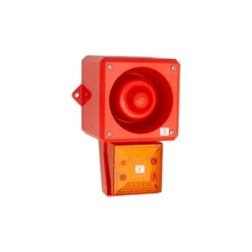 Clifford & Snell YL50 Hi Vis Series Amber Sounder Beacon, 24 V dc, IP66, Wall Mount, 112dB at 1 Metre - YL50/DL/A/25/RF/HV/WR product image