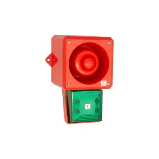 Clifford & Snell YL50 Hi Vis Series Green Sounder Beacon, 24 V dc, IP66, Wall Mount, 112dB at 1 Metre - YL50/DL/G/25/RF/HV/WR product image